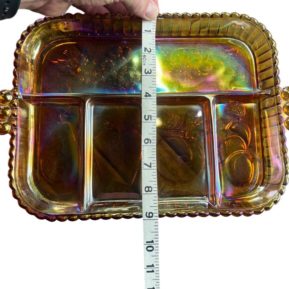 Indiana Glass Amber 5 Section Relish Tray **AS IS** - Picture 5 of 8